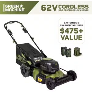 62V Brushless 22 in. Electric Cordless Battery Self- Propelled Lawn Mower with 2 4.0 Ah Batteries and Charger