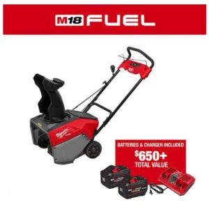 M18 FUEL 18V 21 in. Cordless Dual Battery Auger Propelled Single Stage Snow Blower w/ (2) 12.0 Ah Batteries, Charger