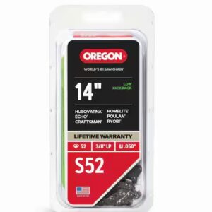 S52 Chainsaw Chain for 14 in. Bar Fits, Echo, Craftsman, Poulan, Homelite, Makita Husqvarna and More